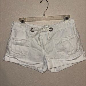 Roxy white cargo loose shorts